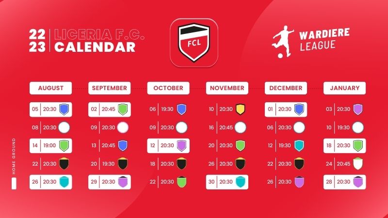 lịch thi đấu ở tất cả giải đấu