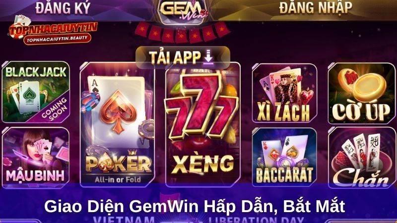 Gemwin là cổng game bài gây chú ý nhờ giao diện đẹp dưới sự giám sát của Las Vegas Sands.