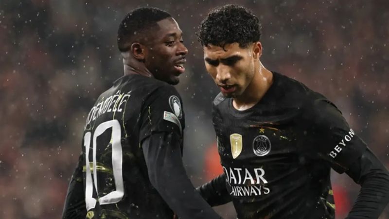 Hakimi chấn thương đùi, khó đá chính cho PSG ở chung kết Champions League.