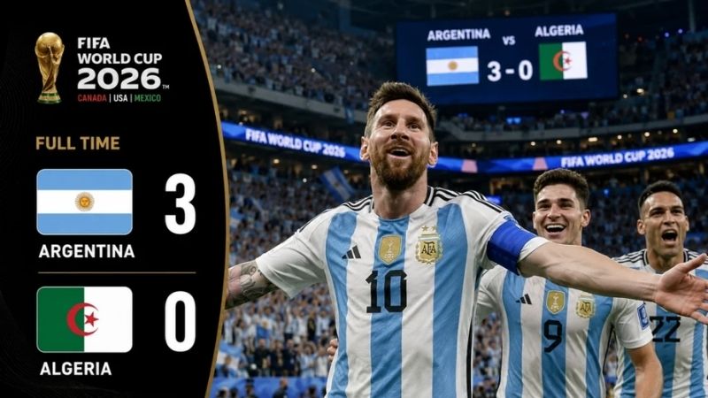 Argentina 3–0 Algeria: Messi Hat-Trick Lịch Sử Trên Lần Ra Sân Thứ 200