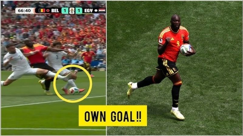 Lukaku vào sân 22 giây đã khiến đối thủ phản lưới, giúp Bỉ hòa Ai Cập 1-1.